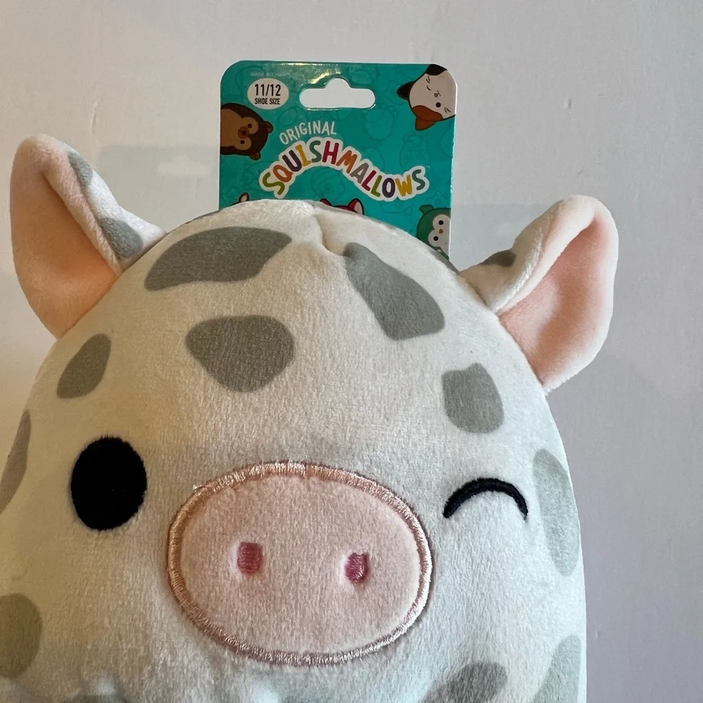 Kids Squishmallows Rosie Pig Tag Size 11/12 Slippers